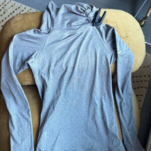 Limited Edition- Nike Pro Long Sleeves Gym Shirt XS Grey High Neck Dri-FIT Top